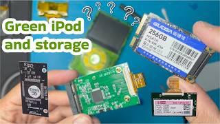 Green iPod with mSata, new case and new battery 3000 mah