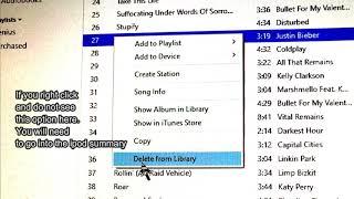 How to Delete / Remove Songs off an ipod