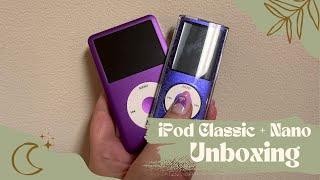 Aesthetic Unboxing an iPod Classic and iPod Nano | Purple iPod classic 7th gen + iPod nano 4th gen